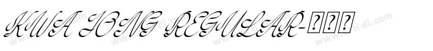 KWA JONG REGULAR字体转换